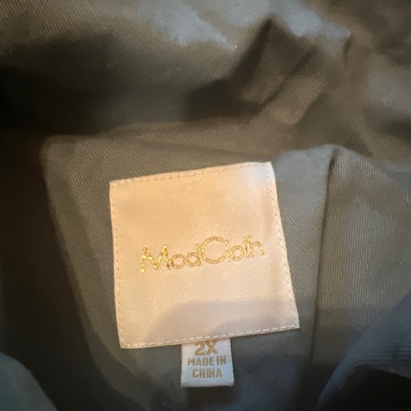 ModCloth Utility Jacket With Aztec Embroidery Sz 2X - Picture 4 of 8